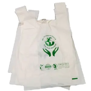 Bolsas de comida de papel para llevar comida a prueba de grasa, bolsa de embalaje Degradable Pla Bio Pbat