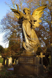 Escultura de Bronce Europea de Gran Tamaño, Caduceo, una Estatua de Ángel Monumental de Bronce - Product Image 4
