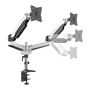 <span class=keywords><strong>Supporto</strong></span> da Scrivania per Doppio Monitor con Attacco a V, Braccio in Alluminio Completamente Articolato per Schermi LCD fino a 32 Pollici, Disponibile - Product Image 6