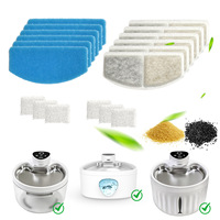 Kit de remplacement de filtre pour fontaine à eau pour animaux de compagnie, pour chats et chiens, charbon actif en coque de noix de coco, résine, accessoire pour fontaine à eau pour chat