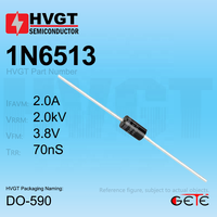 Diode redresseuse en silicium haute tension HVGT 1N6513 2A 2KV 70nS haute fréquence à montage en surface -55~+150°C