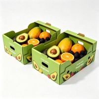 Aanpasbare milieuvriendelijke kartonnen dozen voor groenten en fruit, zoals appels, avocado's en mango's. Goedkope kartonnen dozen.
