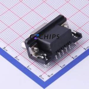 6223B-09FWNS0B01 D-Sub/VGA Connector Bent Lead Through Hole Connector Female 9P Right Angle Insert 2 - Product Image 2