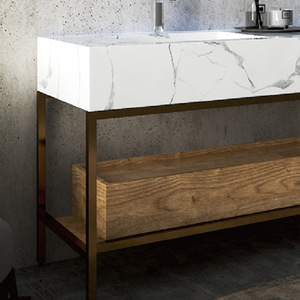 Light Luxury Modern Double Basin Bathroom <b>Vanity</b> Combo Wash Basin Wall-mounted Smart <b>Mirror</b> Cabinet Melamine Board Lacquer - Product Image 4