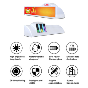 Taxi Led Top Light Color Car Screen Desarrollo secundario Serigrafía Rendimiento publicitario Estable Bajo consumo de energía - Product Image 6