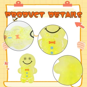 Juguete Antiestrés de Lentejuelas Transparentes de Rebote Lento, Juguete Blandito de Dibujos Animados Navideños, Regalo Perfecto para Niños y Niñas - Product Image 4