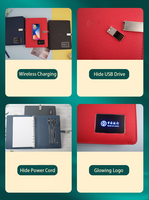 Faible MOQ, logo personnalisé, agenda personnalisé, batterie externe USB, bloc-notes publicitaire en papier pour les entreprises