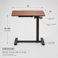 Table d'appoint réglable en forme de C pour canapé, bureau portable pour hôtel, salon et bureaux commerciaux, idéale pour les projets de mise en conformité multi-unités