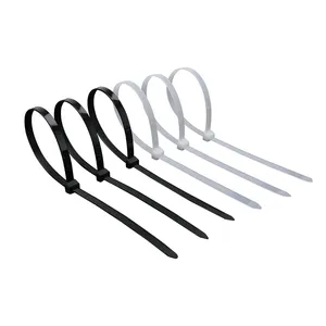 4.6*300MM High Duty High Tensile Strength Self-locking Nylon Zip Ties Custom Logo Plastic Cable Tie With 100 Pcs/bag