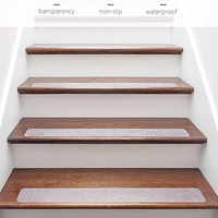 Bande antidérapante en PVC imperméable activée par l'eau, 4 pouces x 35 pieds, simple face, en caoutchouc translucide, pour marches d'escalier, tapis, enfants en bas âge