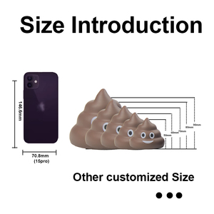 Logotipo personalizado Squeeze Poo en forma de bola de estrés Pu espuma <span class=keywords><strong>caca</strong></span> bola Antiestrés con logotipo personalizado juguete blando - Product Image 2