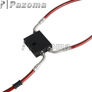 Kit <span class=keywords><strong>de</strong></span> conduites <span class=keywords><strong>de</strong></span> <span class=keywords><strong>frein</strong></span> ABS à double disque en acier inoxydable tressé pour <span class=keywords><strong>Harley</strong></span> Dyna Fat Bob/Low Rider 2012-2017 - Product Image 4