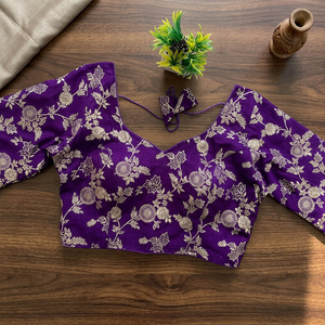 Última blusa étnica para mujer, exclusiva, clásica, Dhola, secuencia de seda, Zari Work, estampado de algodón a la moda, moda exótica para niñas - Product Image 3