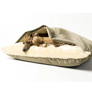 Cama de terciopelo suave de lujo para perros, fundas de cama extraíbles para acurrucarse, bolsa de madriguera para perros - Product Image 1