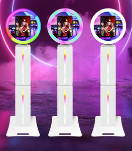 American Warehouse Digital <span class=keywords><strong>Selfie</strong></span> 10.2 12.1 pouces Support Lcd Shell Roaming Pro Rotating Oval iPad Photo Booth Machine - Product Image 2