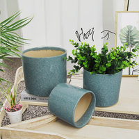Promo Panas Grosir Pabrik Set Pot Bunga Keramik Bulat Ukuran Kecil Modern 3 Buah dengan Gaya Glasir Warna-warni untuk Rumah & Taman