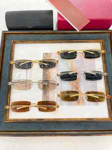 Gafas de Sol de Diseño de Lujo 2024 con Lentes de Espejo, para Hombre y Mujer, de Alta Calidad, Clásicas, con Marco de Metal Blanco, Nuevas y Modernas - Product Image 3