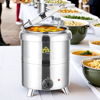 Marmite électrique commerciale en acier inoxydable efficace, chauffe-soupe, capacité de 10 L/13 L, haute qualité, utilisation portable en intérieur/extérieur, restauration