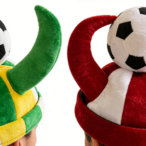 Pafu Nuevo Sombrero de Fiesta de Fútbol con Cuernos de Toro, Gorro de Carnaval para Fútbol, Decoración para Celebración de Cumpleaños y Partidos - Product Image 3