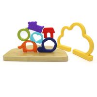 Tablero de rompecabezas de silicona suave 3D de fábrica, juguetes de aprendizaje para bebés, Juguetes Educativos de madera para niños