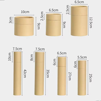 Tube en papier kraft imprimé personnalisé contenants biodégradables pour cosmétiques faits à la main emballage cylindrique jetable brun logo push-up