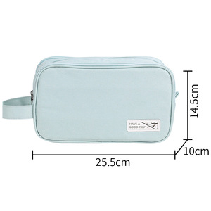 Bolsa de viaje impermeable de gran capacidad con logotipo personalizado para neceser, bolsas de cosméticos de maquillaje portátiles a la moda con cierre de cremallera para - Product Image 2