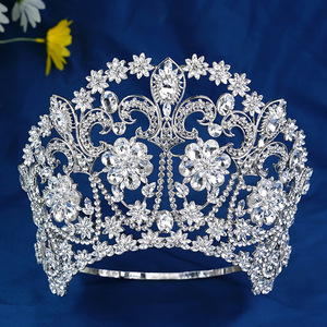 Couronne de Reine de la Beauté Mondiale, Tiara de Mariée en Alliage et Strass, Couronne Exquise Réglable pour Scène, Défilé et Fête - Product Image 2