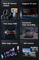 Écran de navigation GPS pour moto Écran tactile de 5 pouces avec CarPlay sans fil Android Auto IP67 étanche