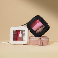 Bolsa de Cosméticos Transparente de PU PVC, Mini Estuche de Maquillaje Transparente, Gran Venta