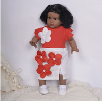 Poupée Reborn noire réaliste de 26 pouces, poupée bébé en silicone, peau foncée, Afro-américaine, poupées nouveau-nées réalistes pour filles, cadeau