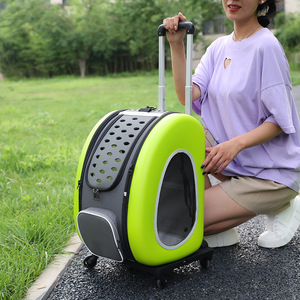 Transportín Redondo Transpirable con Ruedas para Perros y Gatos, Capacidad para 8000 Unidades - Product Image 2