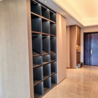 Muebles de Salón Modernos de Lujo, Madera Maciza de Nogal, Vitrina de Vidrio de Alta Calidad, Diseño Libre, Muebles Multifuncionales para el Hogar, Vinotecas