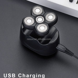 LK-8800 xi siyah kafa tıraş makinesi elektrikli su geçirmez yüz saç çıkarıcı Groomer döner jilet erkek elektrikli tıraş makinesi 5 in 1 kadın - Product Image 4