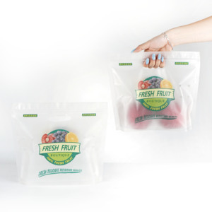 Sacchetti perforati per frutta e verdura richiudibili all'ingrosso della fabbrica Stand up sacchetto di frutta fresca con fori di sfiato imballaggio in plastica <span class=keywords><strong>Zi</strong></span> - Product Image 3