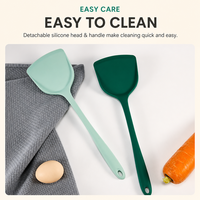 Spatule en silicone de qualité alimentaire, résistante à la chaleur, pour poêles antiadhésives, ustensile de cuisine facile à nettoyer avec trou de suspension