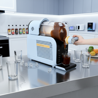 Machine à Granités et Boissons Frappées Automatique Domestique avec Broyeur à Glace, 6 Programmes Prédéfinis, Acier Inoxydable et Plastique pour Margaritas Glacées