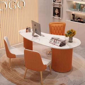 Bureau de <span class=keywords><strong>consultation</strong></span> médicale de luxe moderne au design simple, <span class=keywords><strong>table</strong></span> de diagnostic en face-à-face pour salons, bureaux - Product Image 3