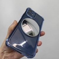 Specchio Selfie Curvo Magnetico HD Convesso Grandangolare da 58,8 mm 2-in-1 con Supporto Telescopico a Cuscino per Riprese Vlog e Video con Smartphone