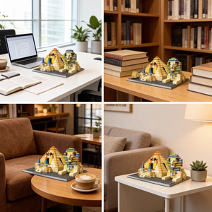 Blocchi da Costruzione Architettonici, Modello della Grande Piramide di <span class=keywords><strong>Giza</strong></span>, Monumento del Cairo in Egitto, Set di Blocchi Fai-da-Te in ABS, Giocattolo Educativo, Produttore OEM - Product Image 2