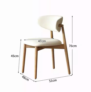 Ghế ăn gỗ nguyên khối bọc da cao cấp phong cách hiện đại sang trọng dành cho nhà ở, nhà bếp, nhà hàng, khách sạn, quán cà phê, bệnh viện - Product Image 6