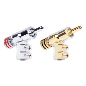 Audiophile hochpräzise Steck verbinder aus reinem Kupfer Vergoldete selbstsicher nde Bananenstecker-Lautsprecher kabel klemme - Product Image 1