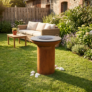 En promotion : Barbecue de jardin, <span class=keywords><strong>plancha</strong></span> extérieure en acier Corten, cuisson à 360 degrés pour feu de camp, patio, jardin, pique-nique - Product Image 1