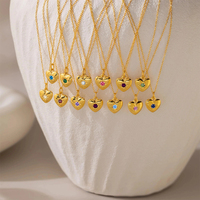 Collier EManco plaqué or avec pendentif cœur pierre de naissance, chaîne élégante, cadeau idéal pour anniversaire, fête ou événement.