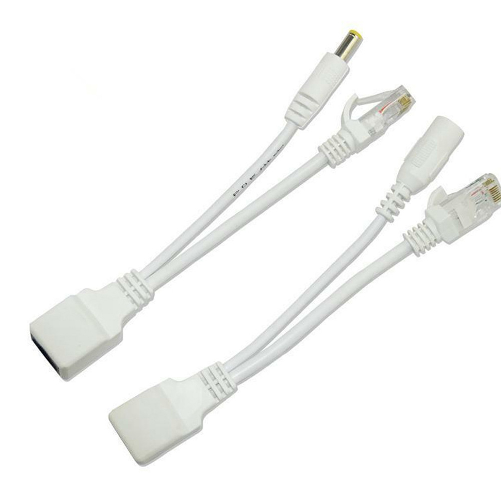 Разделительный сетевой кабель POE, разветвитель питания для сетевой камеры RJ45 DC55 * 21 мм, сетевой порт, POE сетевой разветвитель