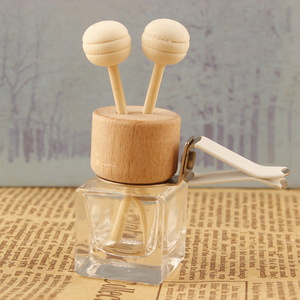 Colgante de botellas de Perfume de vidrio para coche, 7ml, 8ml, 9ml, 10ml, forma cuadrada, difusor de coche, botella de Perfume, difusor colgante vacío - Product Image 1