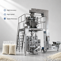 Automatische rijstverpakkingsmachine met multihead weegsysteem en verticaal verpakkingssysteem voor graanverwerkingsfabrieken