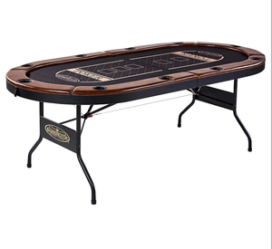 Người kế Nhiệm 10-Player Texas Poker bảng với dát Đèn Led 2 USB 2 Type-C cổng xách tay blackjack gấp lưu trữ tính năng - Product Image 1