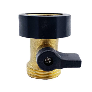 Válvula de bola de cobre para jardín, conector de cierre de agua roscado de 3/4 pulgadas para manguera, uso en exteriores - Product Image 5