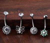 Anneau de ventre en titane à la mode nombril Piercing bijoux à filetage interne nombril anneau en gros bijoux de corps