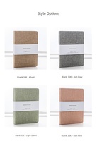Carnet de notes A6 mignon et classique, couverture rigide en tissu, reliure cousue, pour sublimation, idéal pour le bureau, l'école et les étudiants, papeterie épaisse